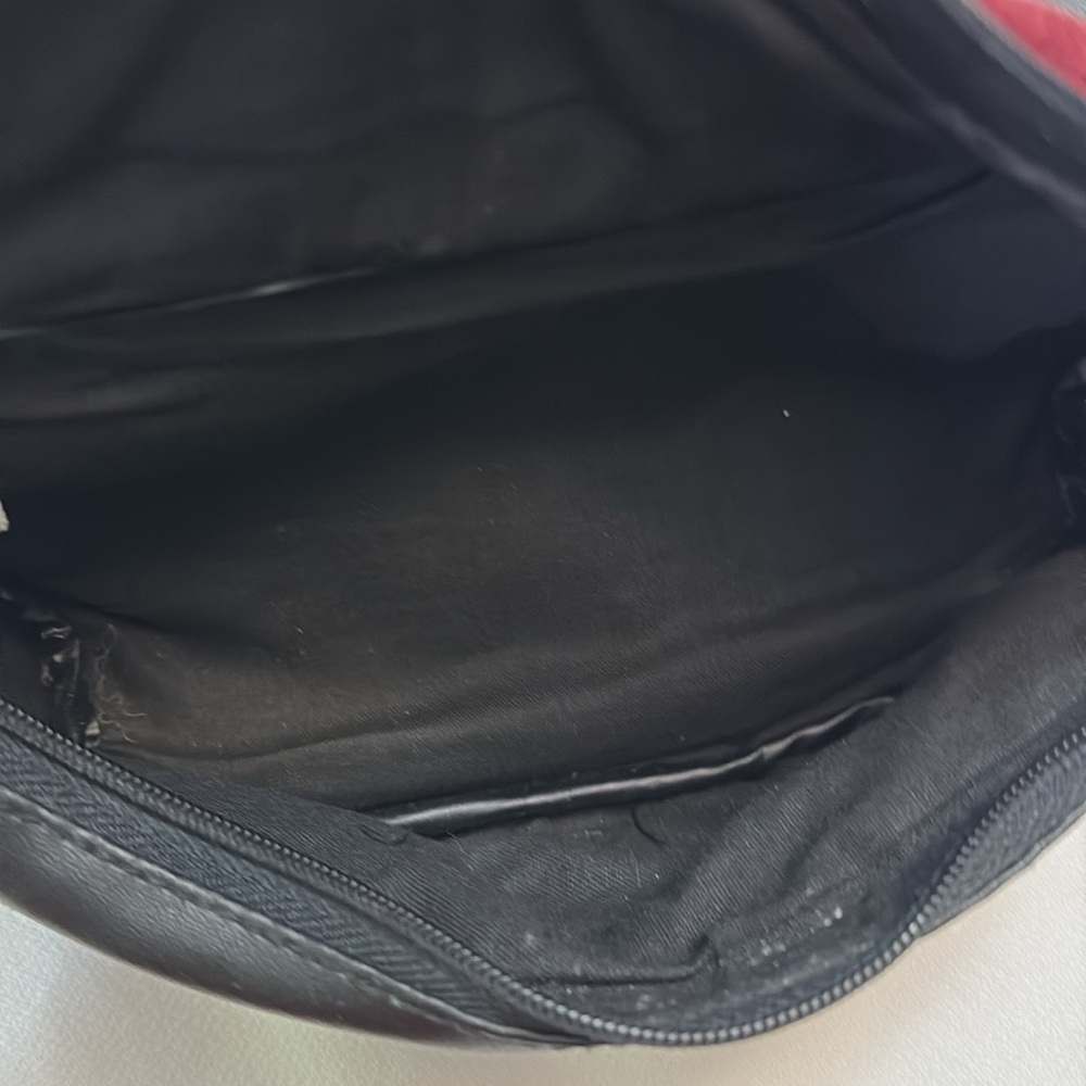 Vintage Leather Patchwork Double Compartment Adju… - image 5